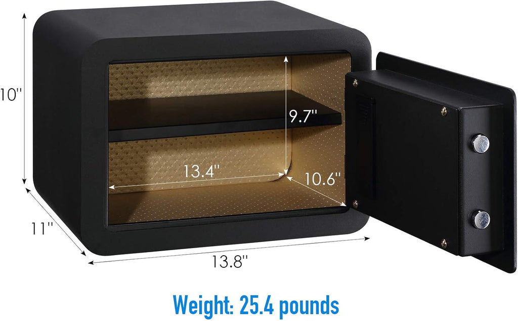 Black 0.85 Cubic Feet Electronic Digital Security Safe Box R29694