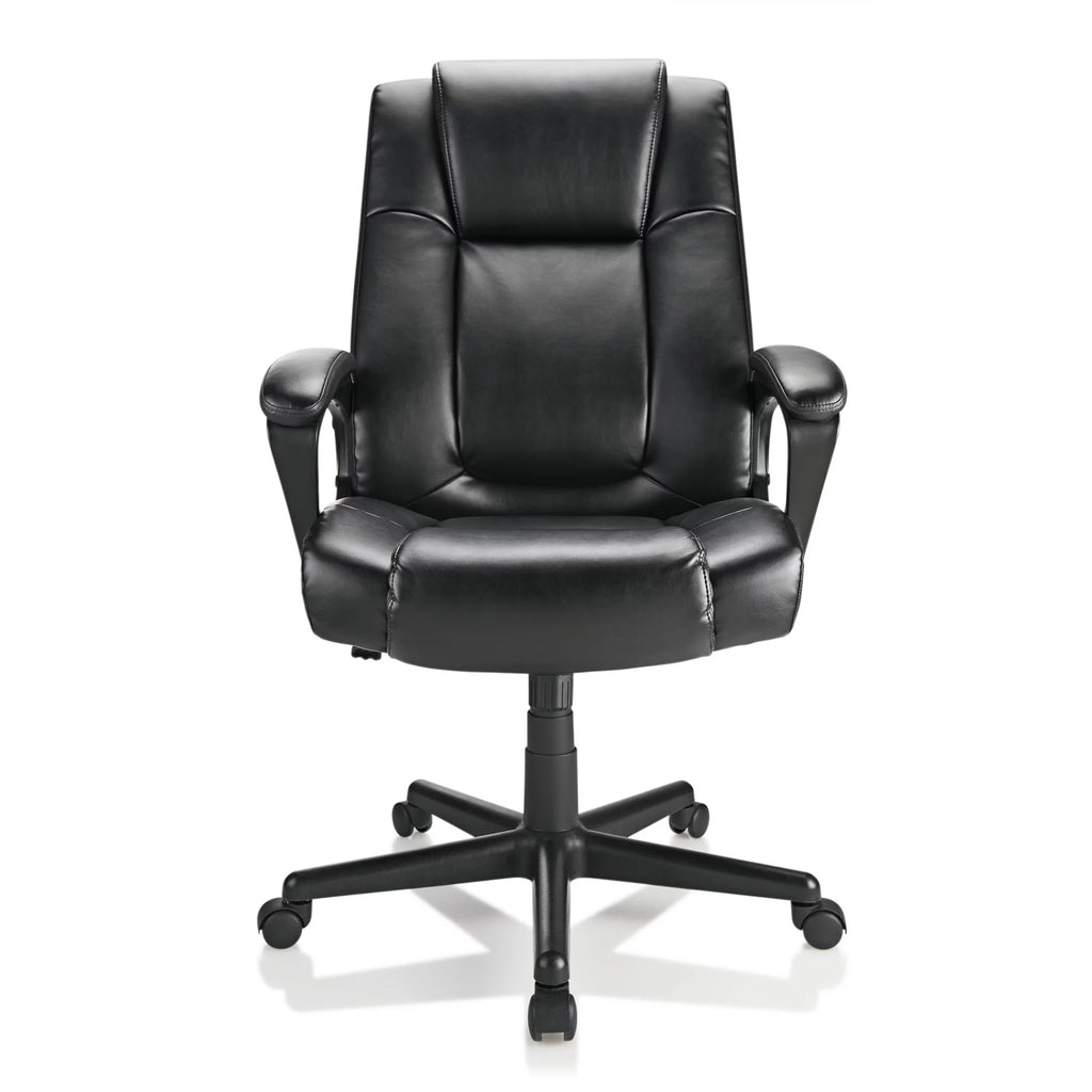 Black Bonded Leather High-Back Executive Chair W82158