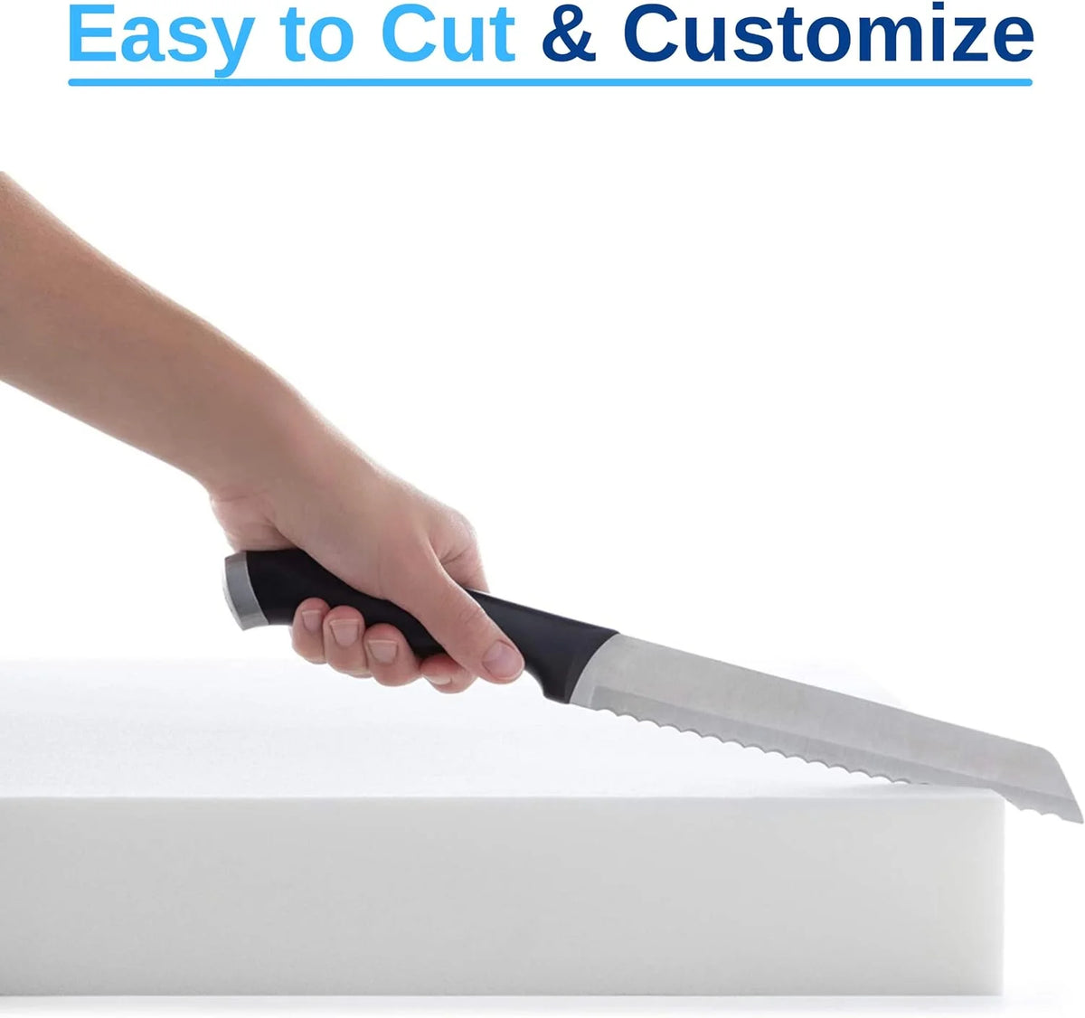 18" x 82" Cool Gel Memory Foam Bench Cushion Replacement Medium Firm Q9286