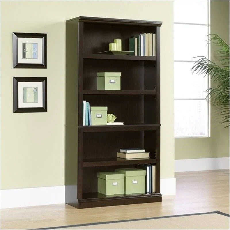 5 Shelf Bookcase in Jamocha Wood C4419