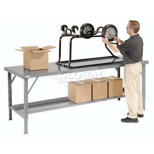 Heavy-Duty Steel Top Workbench - Gray C35569