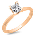 14K Rose Gold Princess Cut Diamond Solitaire Engagement Ring Y275783