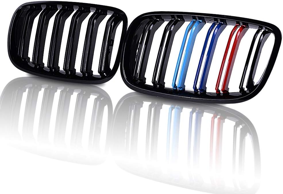 Pair Front Kidney Grille Glossy Black Pack of 2 S2630