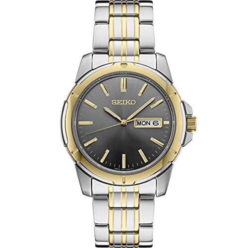 Stainless Steel Watch with Day/Date Calendar, Luminous Markers, 100m Water-Resistant U21889