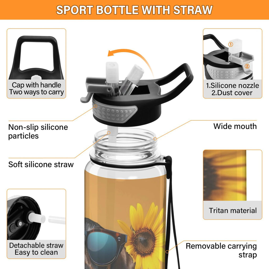 32oz Leakproof Tritan Sports Water Bottle with Straw Q391148