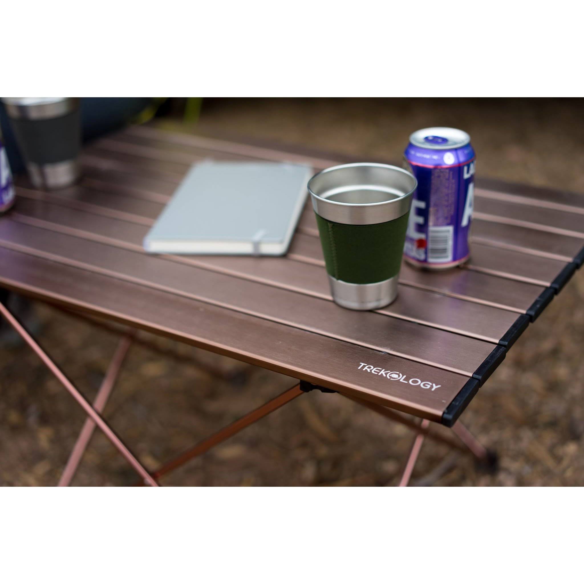 Blue Aluminum Portable Camping Side Table X76397