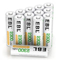 2300mAh NiMH Rechargeable AA Batteries, Pack of 12 V62675