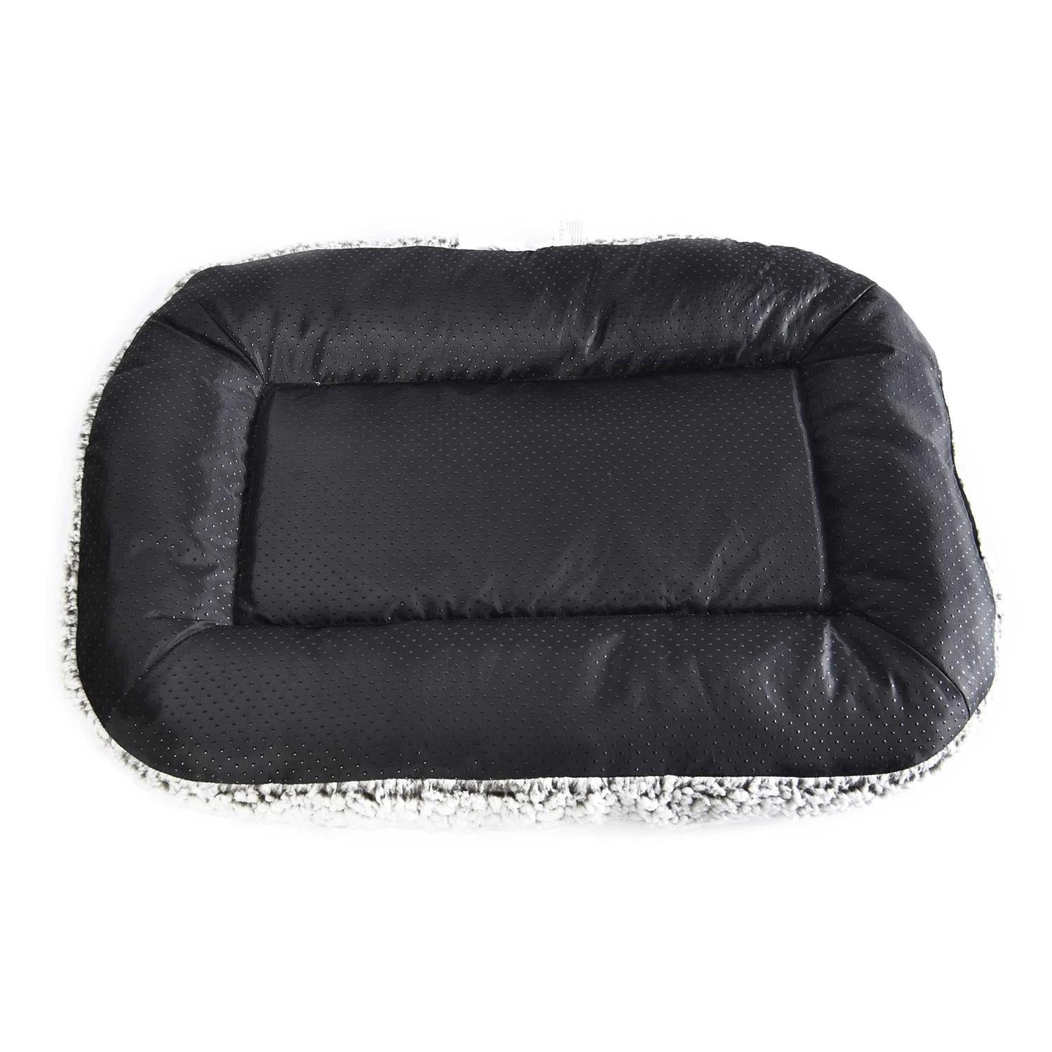 Plush Sherpa Bolstered Crate Mat Dog Cat Bed K590