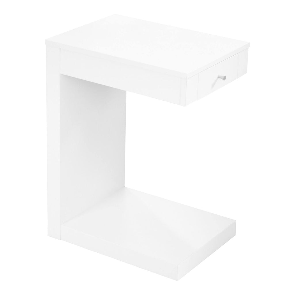 White Accent Table with Drawer G255074