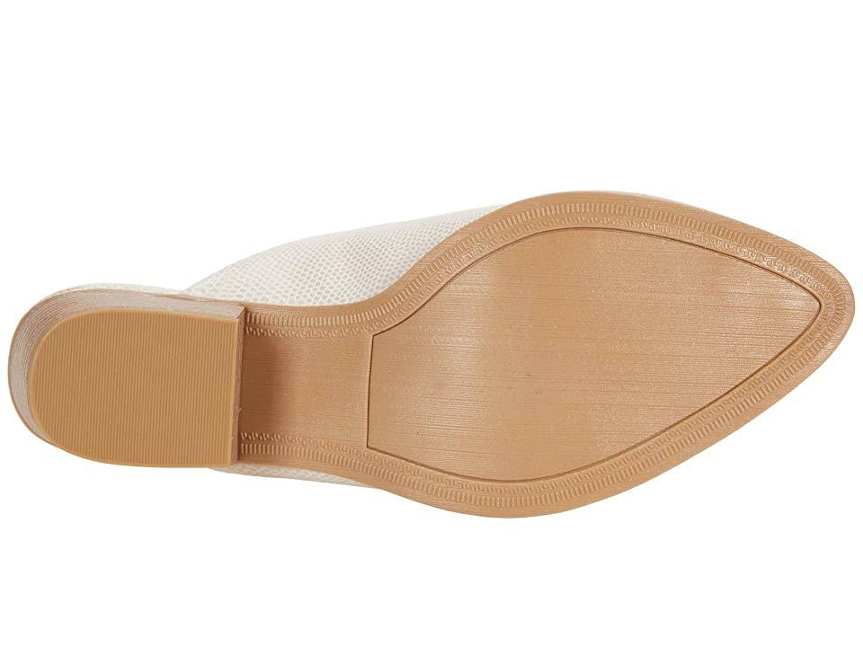 Cream Lizard Embossed Mule K307