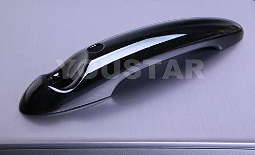 Door Handle Cover with Push Button Gloss Black Pack of 2 B742433