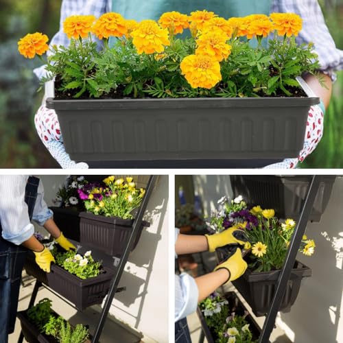 3.74FT Vertical Raised Garden Bed, 5 Tiers Elevated Garden Planters, Brown K155617