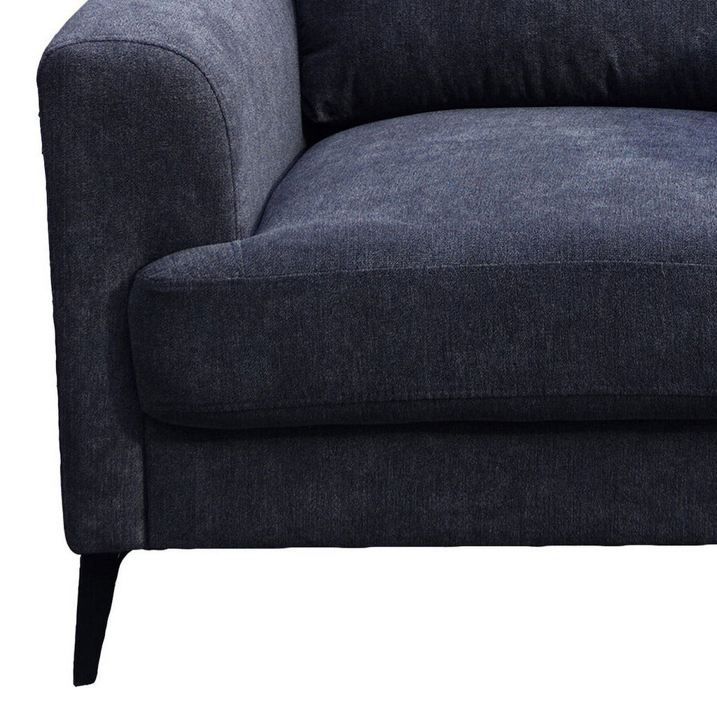 Black Chenille Sofa Loveseat Chair Set O5727