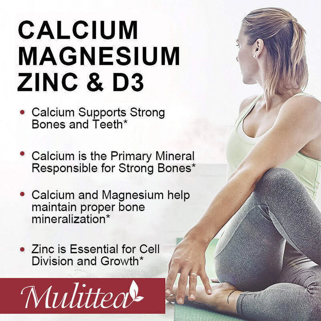 60 Vegetarian Tablets Zinc Calcium Magnesium Vitamin D Supplement V2459