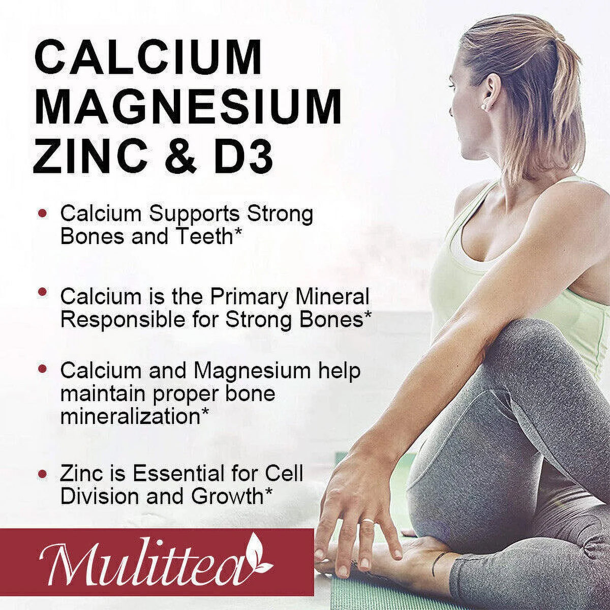 60 Vegetarian Tablets Zinc Calcium Magnesium Vitamin D Supplement V2459