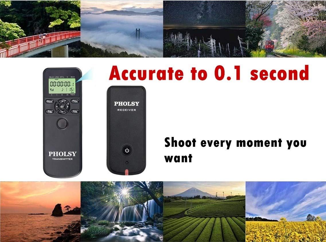 Wireless Timer Shutter Remote Release Control with HDR and Intervalometer Pack of 2 Z6993