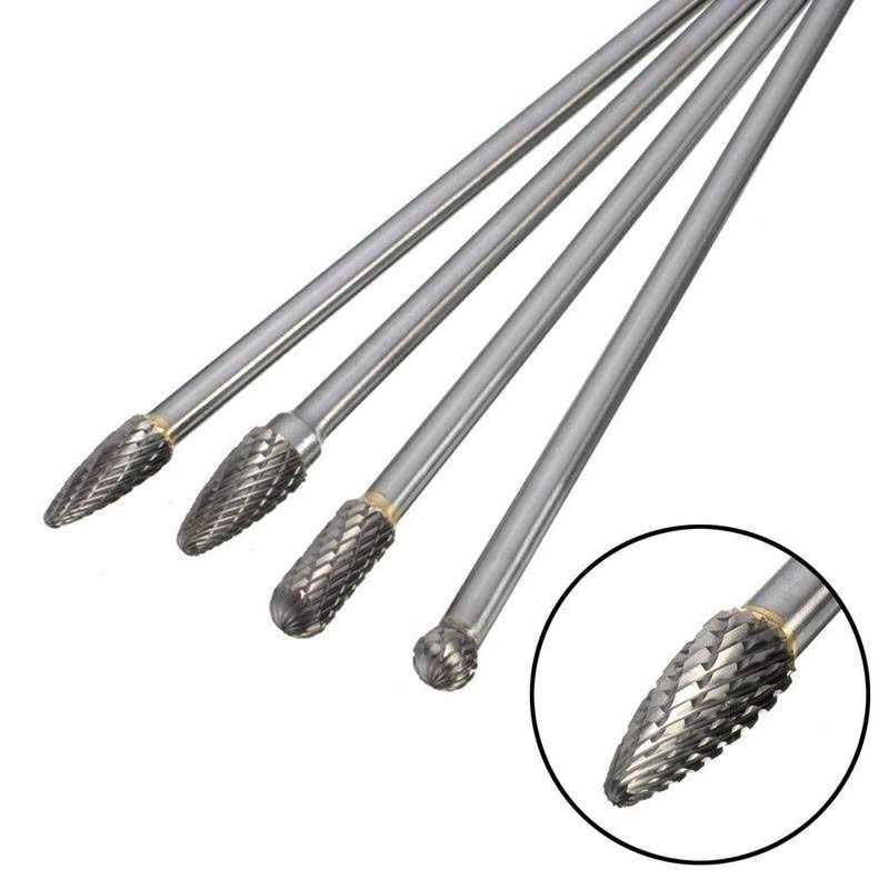 4pcs Tungsten Carbide Burr Set 6mm Shank 6-inch Length A964237