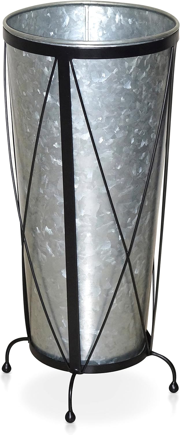 Galvanized Umbrella Holder Stand, 2 pcs, Metal Base T834646