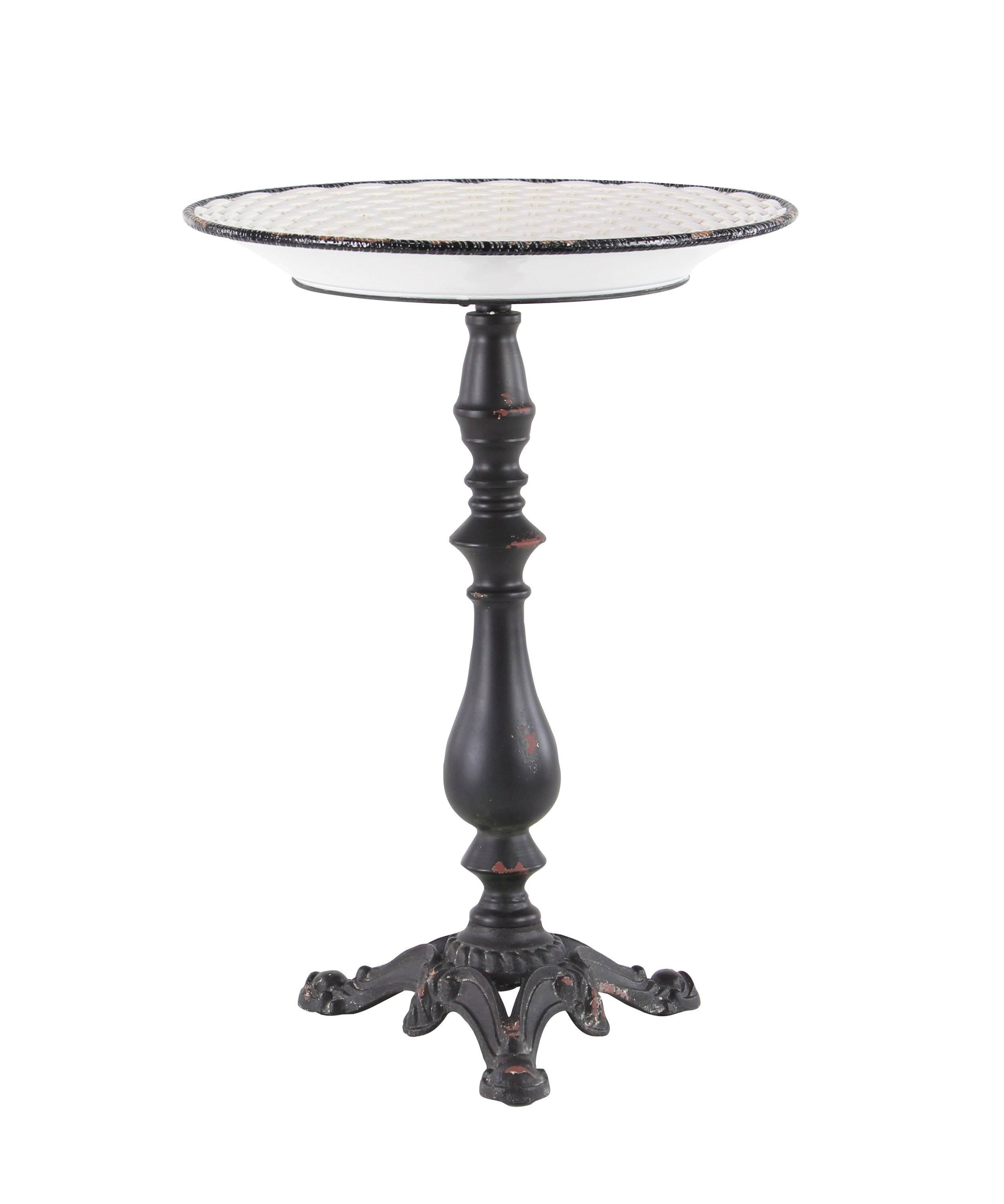 Round Iron and Wood Accent Table E16306