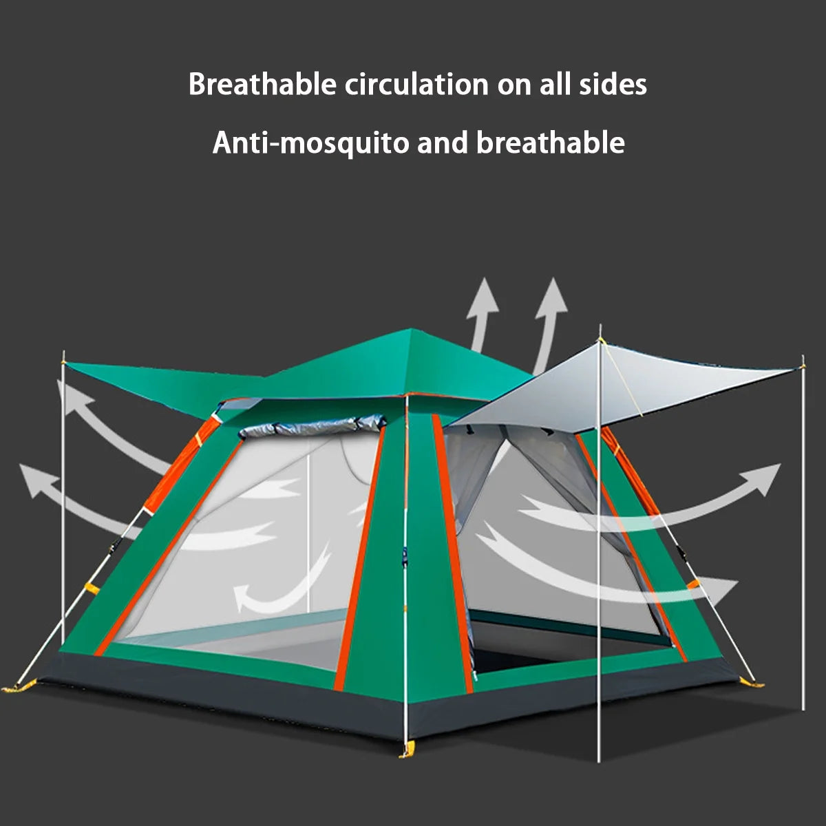 3/4 Person Waterproof Dome Tent with Carry Bag R51870