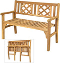 Teak 4 Ft Foldable Acacia Wooden Bench W11746