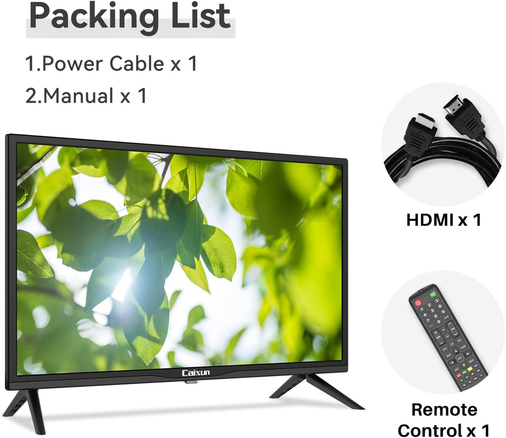 24 inch HD 720P LED TV with HDMI, USB, VGA, Earphone, Optical Ports, Dolby Audio C813010