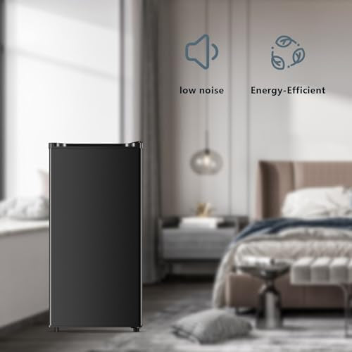 Mini Fridge with Freezer, 3.1 Cu.Ft, Compact Refrigerator, Black D79470