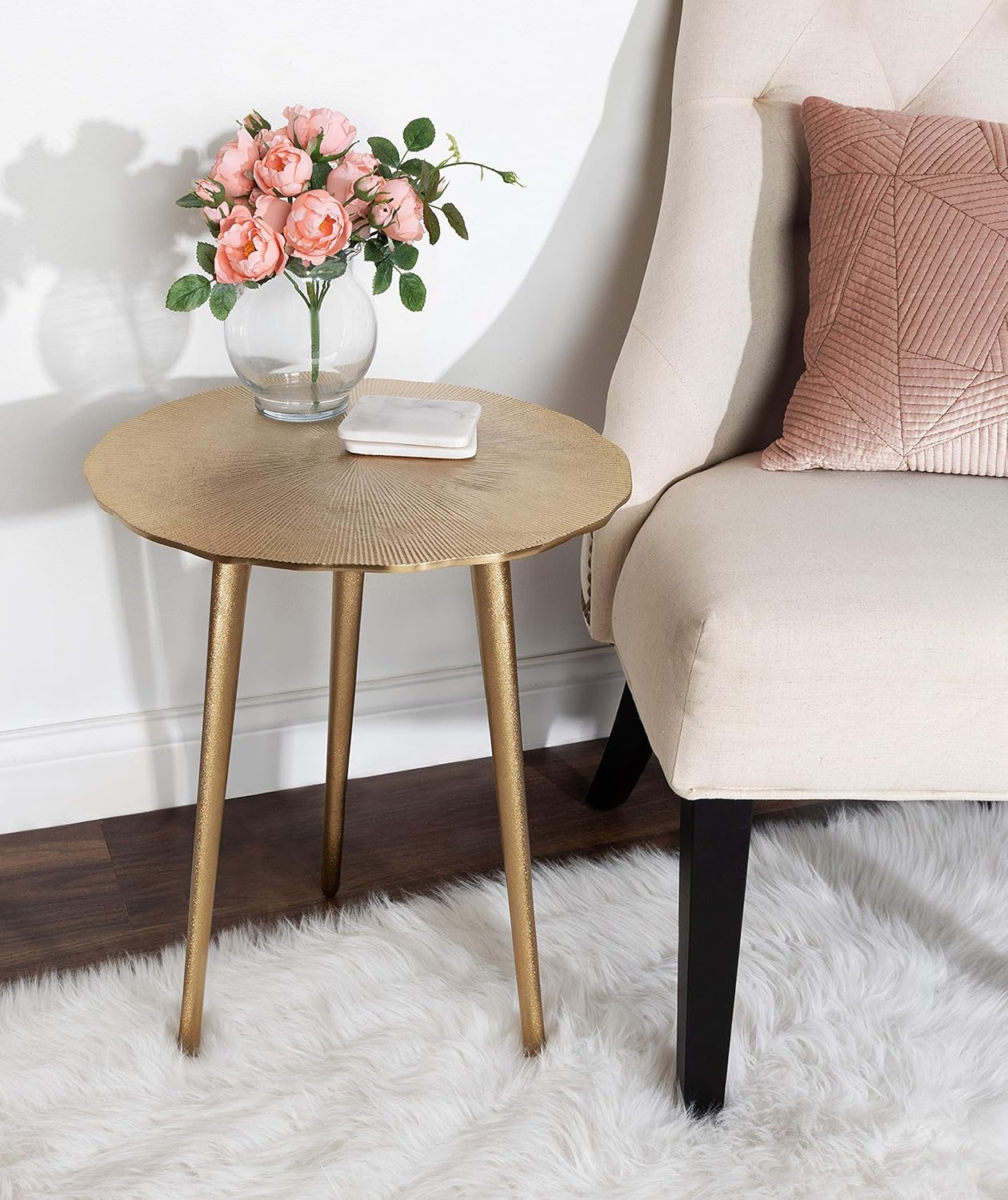 Gold Sand Casted Iron Side Table G656