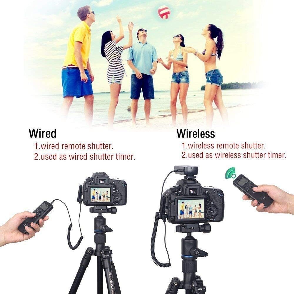 Wireless Timer Shutter Remote Release Control with HDR and Intervalometer Pack of 2 Z6993