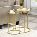 Glass Top Frame Nesting Tables Y8861