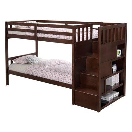 Twin Over Twin Staircase Bunk Bed I168066