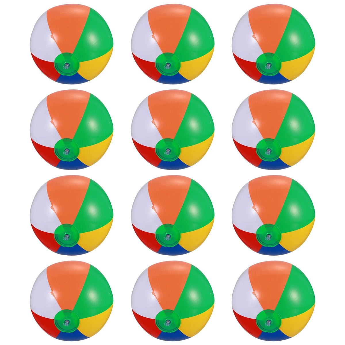 12 Pcs Inflatable Beach Balls Pool Toys T129244