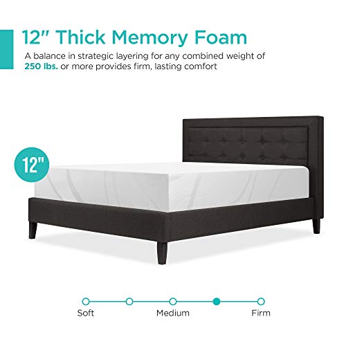 Green Tea Charcoal Cooling Gel Memory Foam Mattress, King, Medium Plush H942