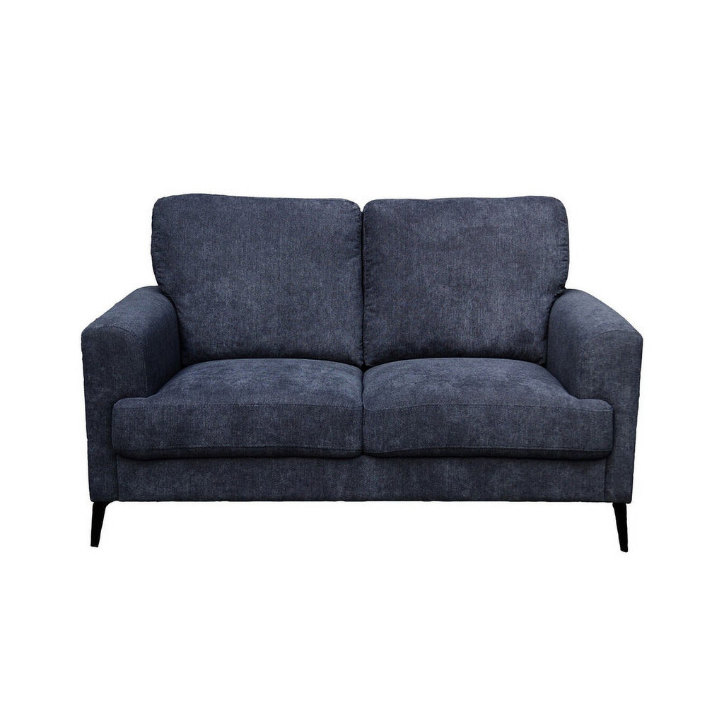 Black Chenille Sofa Loveseat Chair Set O5727