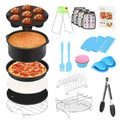 17 Set 8 Inch Air Fryer Accessories with Recipe Cookbook S8545