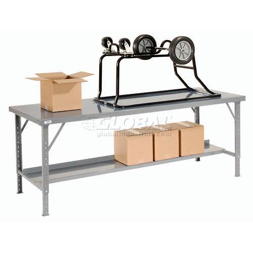 Heavy-Duty Steel Top Workbench - Gray C35569