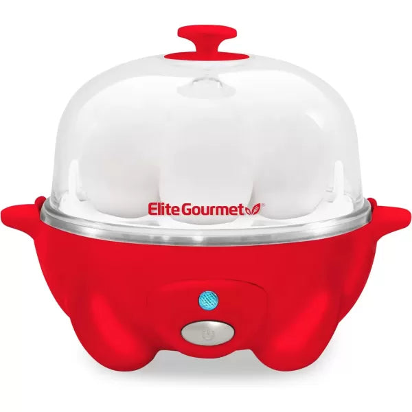 Red 7 Egg Capacity Electric Egg Cooker A3932