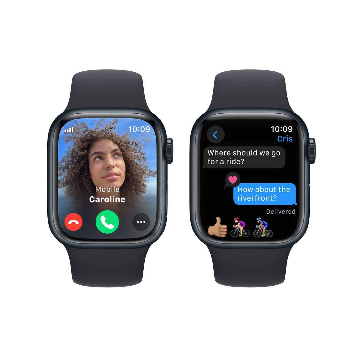 Apple Watch Series 9 GPS + Cellular 41mm Midnight Aluminum Case with Midnight Sport Band - M/L L5090