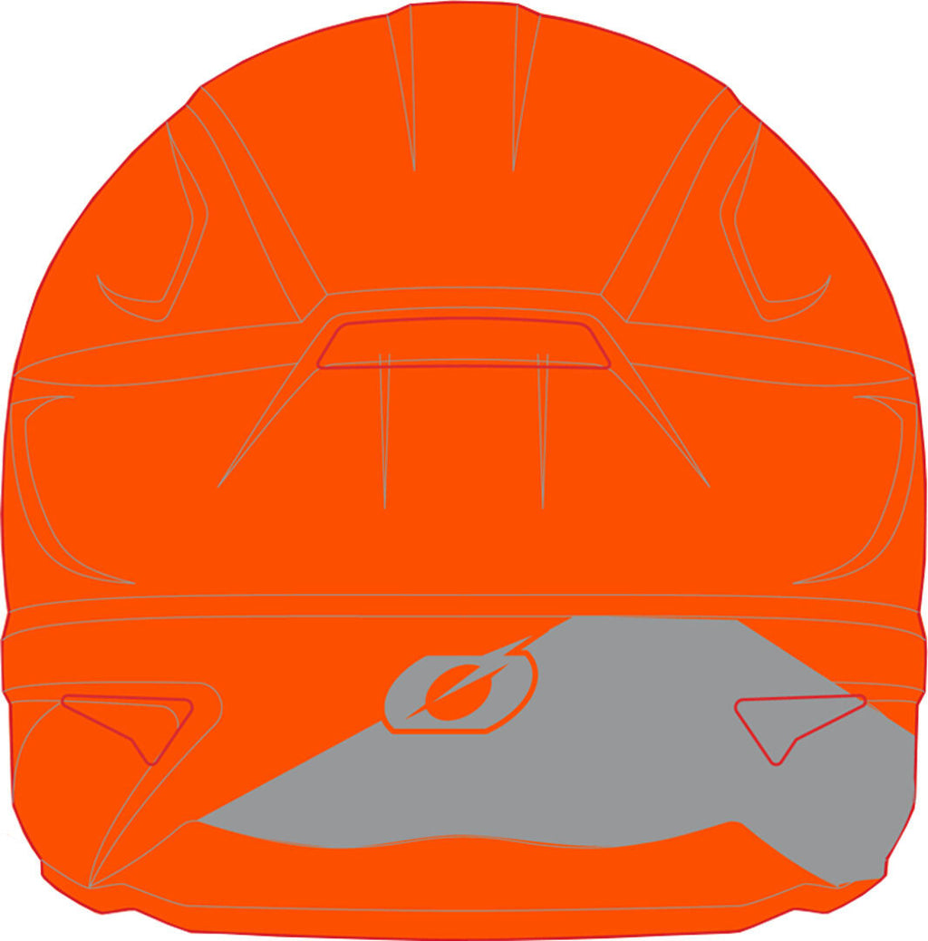 Matt Orange Grey Solid Cross Helmet A94789