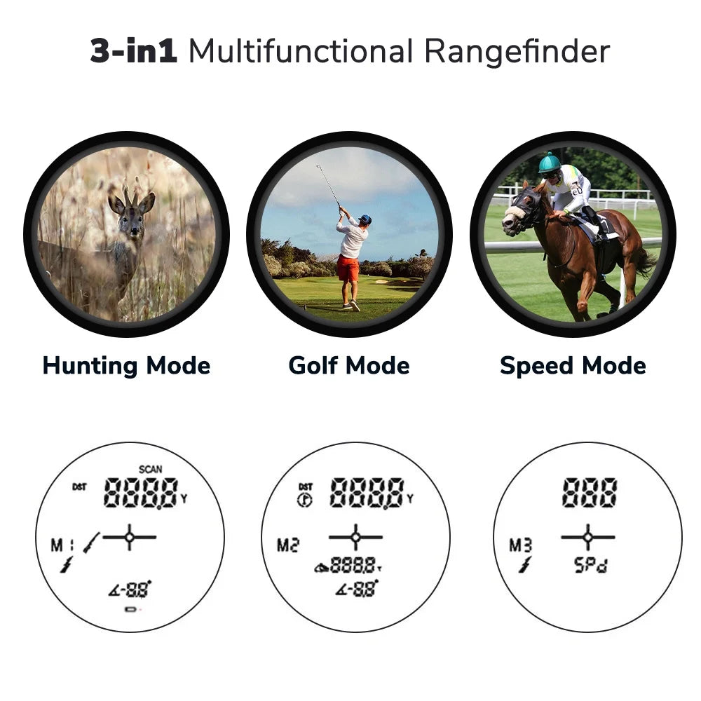 Red 1000 Yards 6X Laser Golf Rangefinder G891