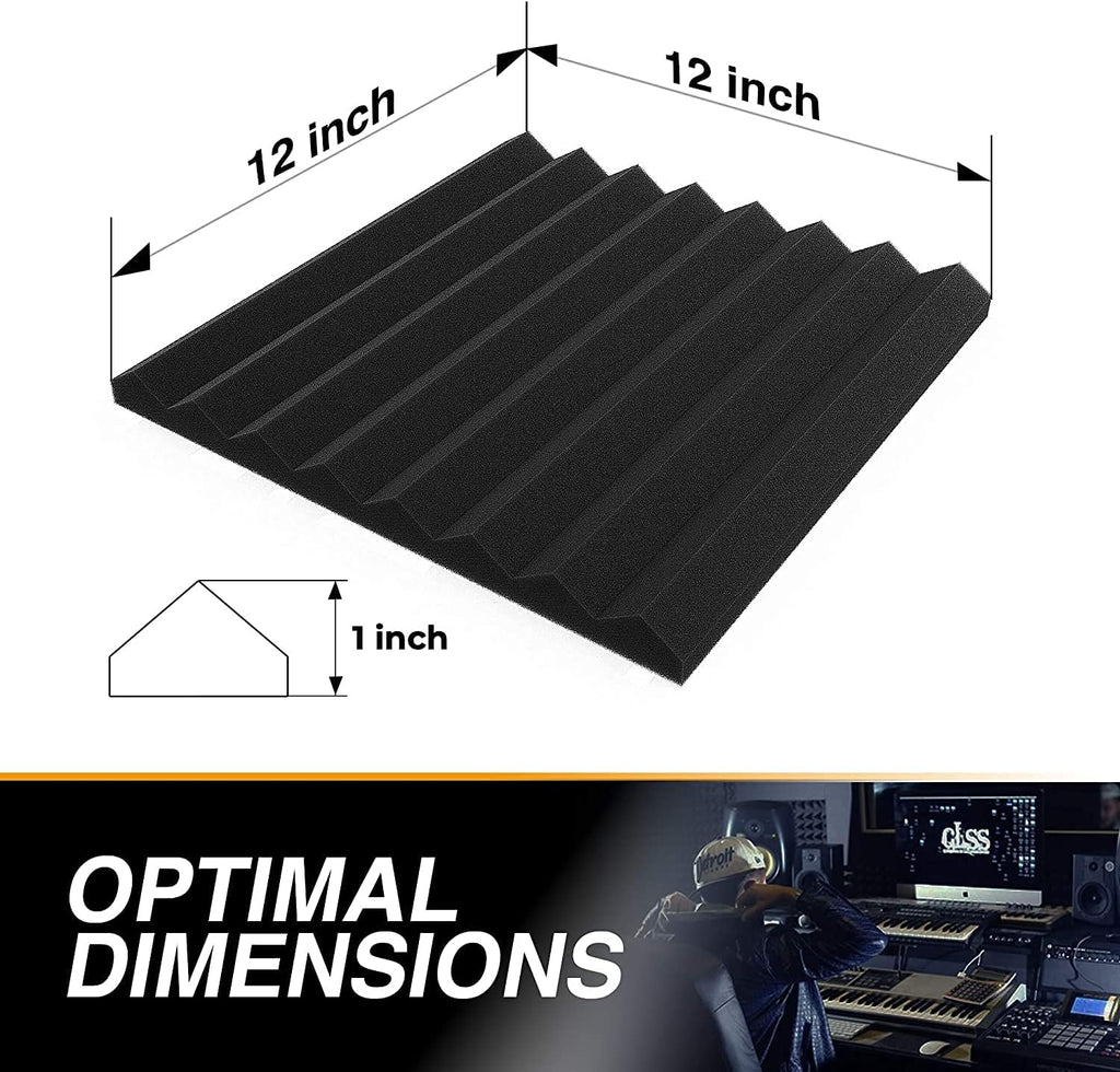 52 Pack Charcoal Acoustic Foam Panels I622138