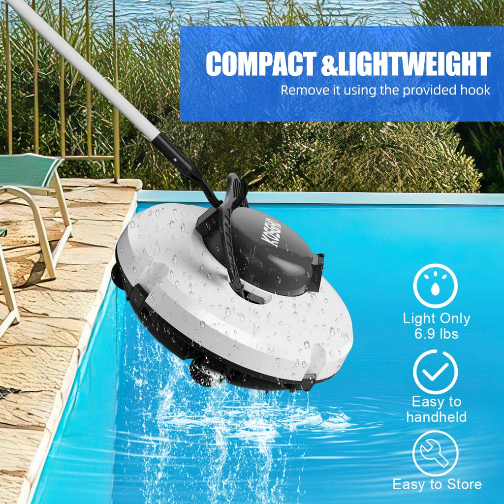 Cordless Robotic Pool Cleaner with Dual-Motor J3531