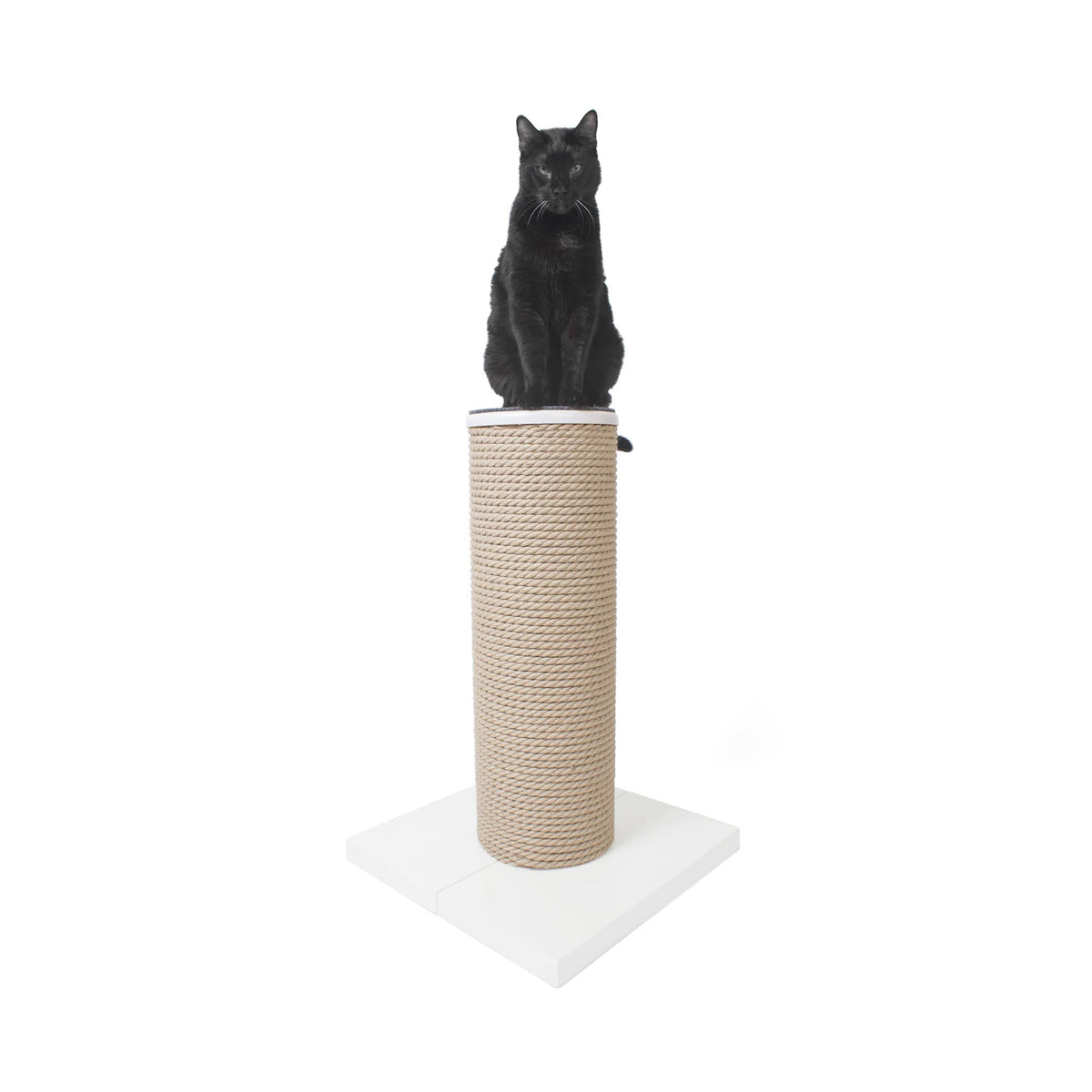 Oversized Jute Cat Scratcher and Perch, White N6854