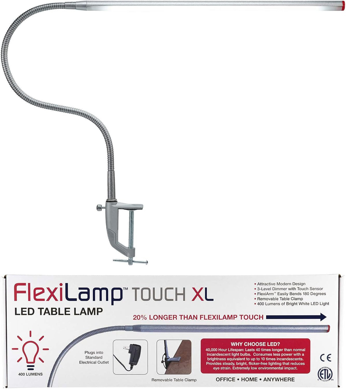 LED Table Desk Lamp with Flexible Arm, 3 Brightness Levels, Touch Sensor, 400 Lumens N1315