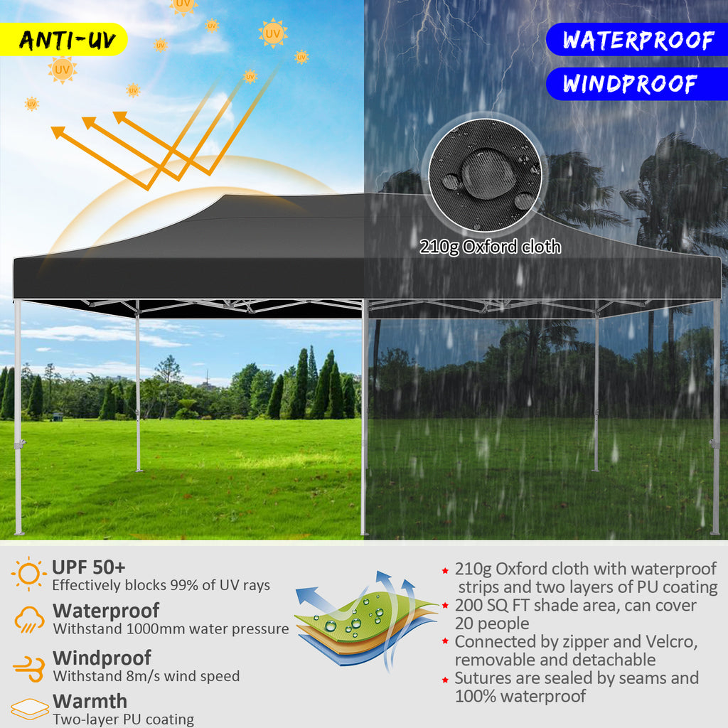 10x20 Pop Up Canopy Tent with Roller Bag E258