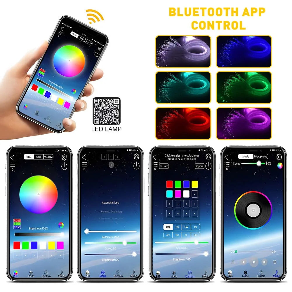 500pc Fiber Optic Car Headliner Star Light Kit Remote X528076