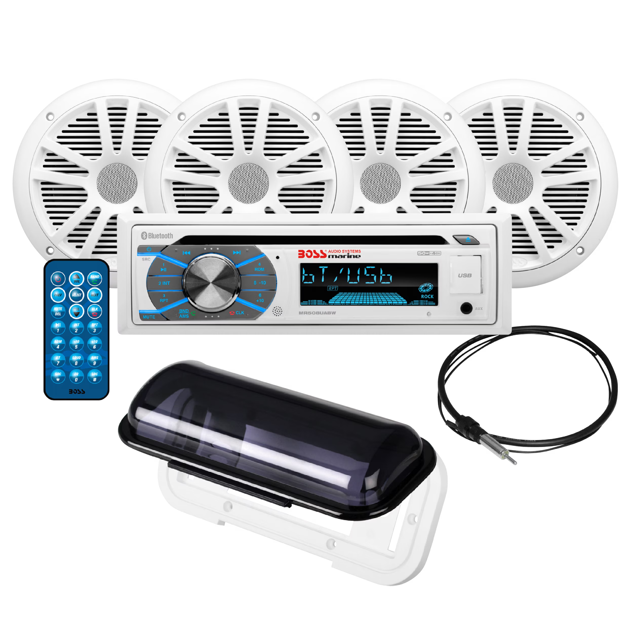 Marine Receiver Speakers with Bluetooth CD USB N77399
