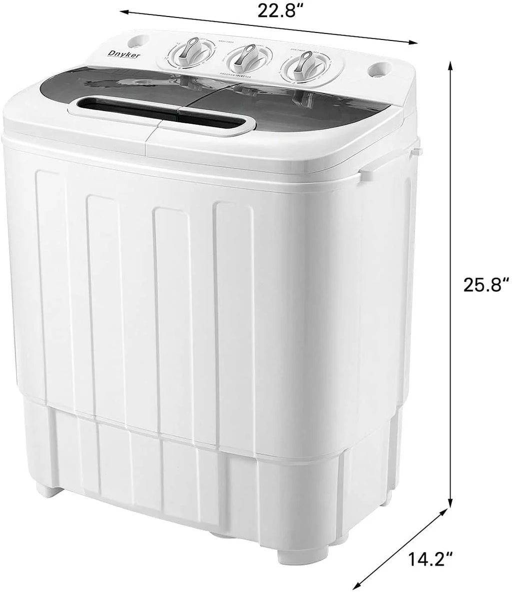 White Twin Tub Portable 16.5 lbs. Washing Machine and Dryer Combo U453