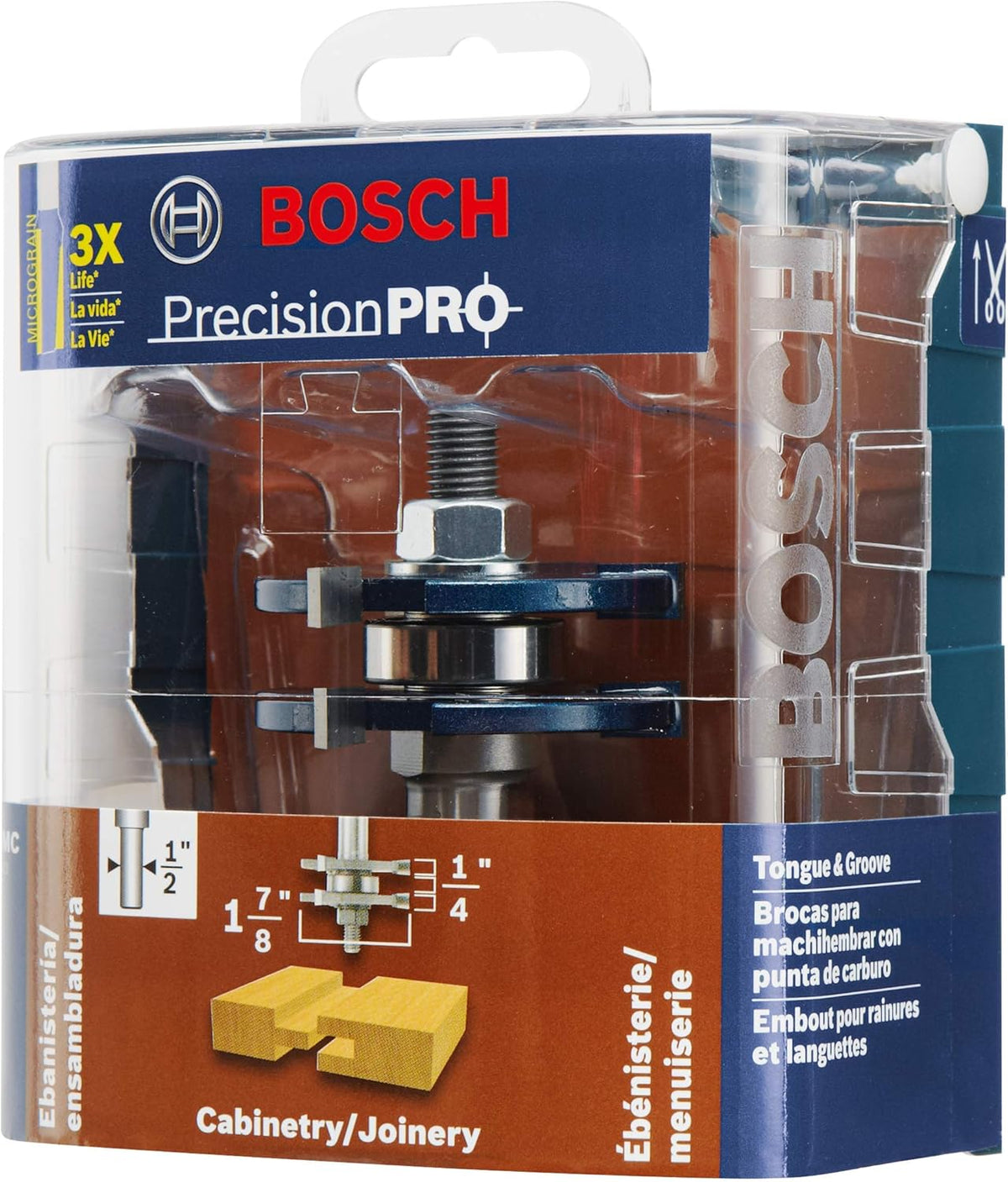 1-7/8 In. x 1/4 In. Carbide-Tipped Tongue and Groove Router Bit Pack of 2 C810751