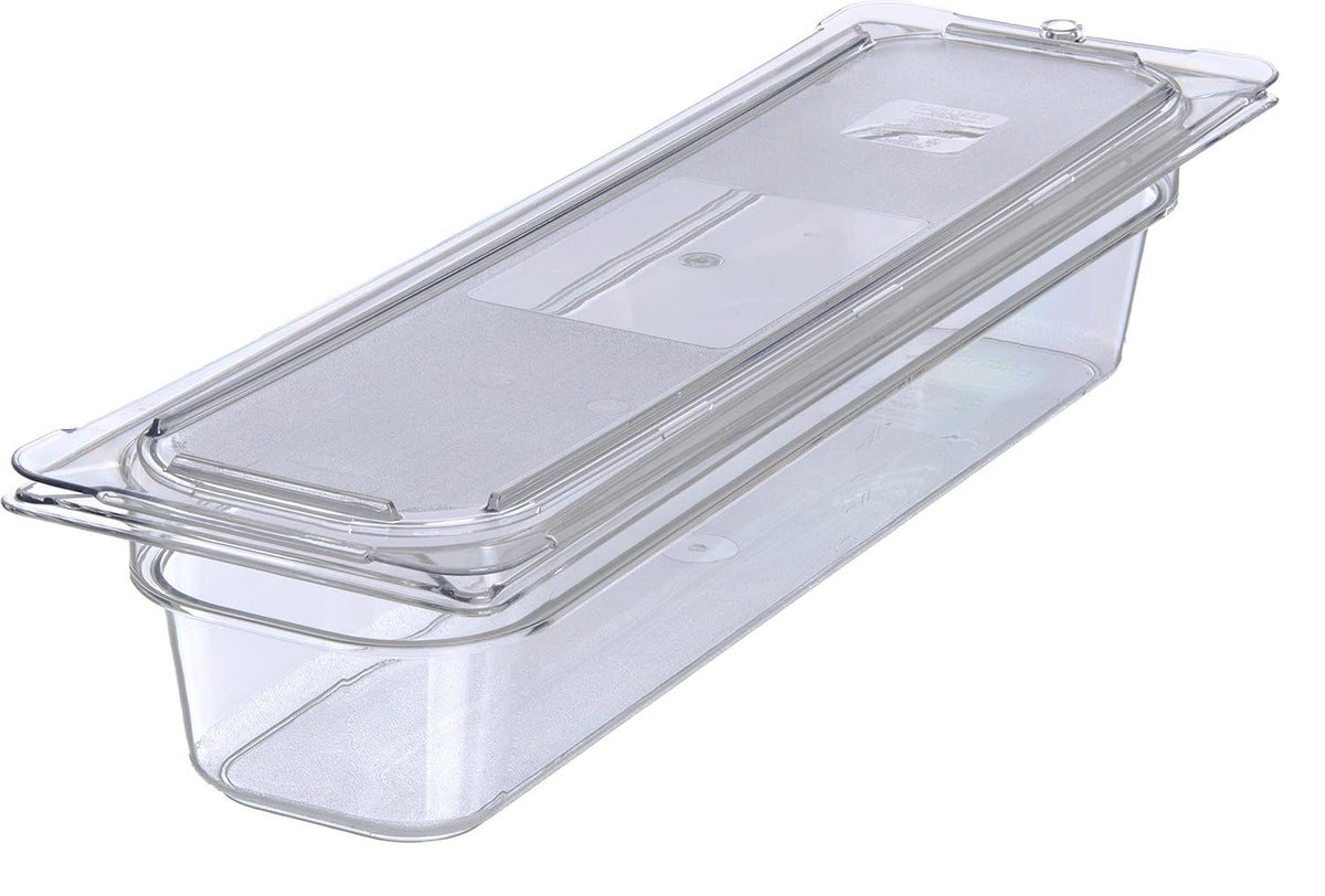 Clear 5.1 qt. Half-Size Polycarbonate Food Pan (Case of 6) O708